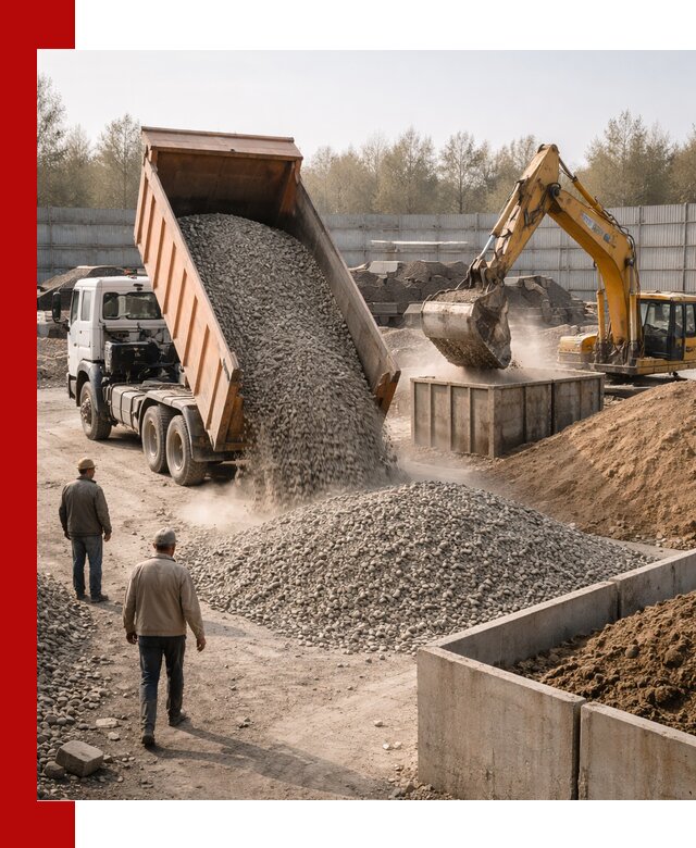 Доставка нерудных материалов с погрузкой и разгрузкой в Новотроицке