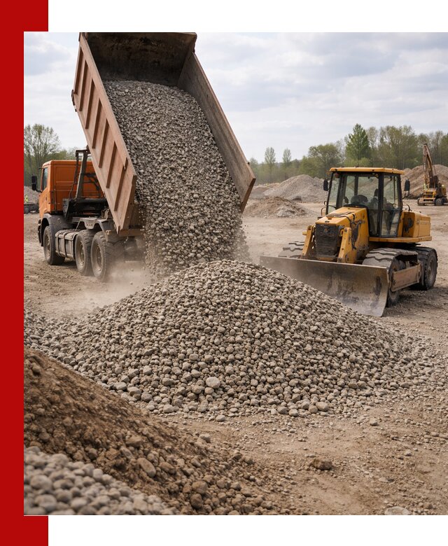 Доставка гравийного щебня фракции 40-70 в Новотроицке
