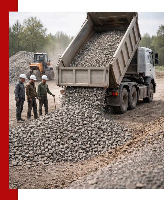 Доставка гравийного щебня фракции 70-120 в Новотроицке