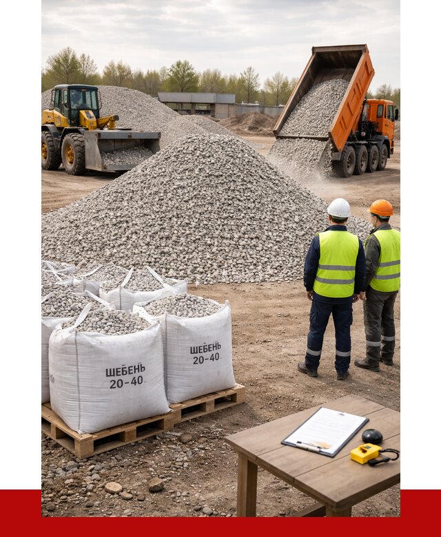 Известняковый щебень 20-40 в Новотроицке от 2198 р. ПРОНЕРУДНвт