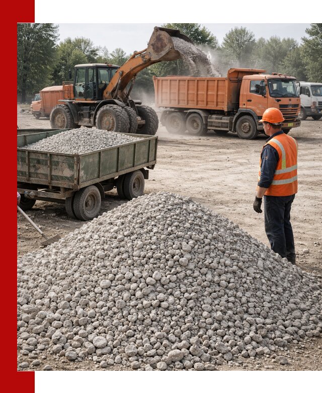 Доставка известнякового щебня фракция 20–40 в Новотроицке