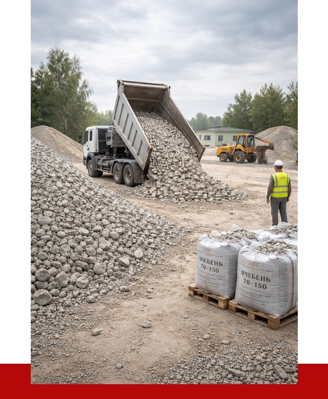 Известняковый щебень фракция 70-150 в Новотроицке от 1309 р. | ПРОНЕРУДНвт