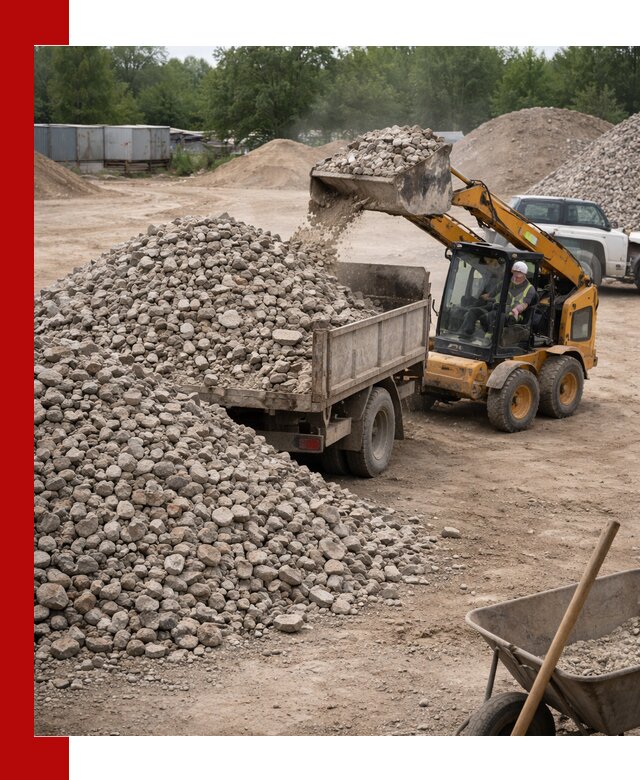 Доставка вторичного щебня в Новотроицке для строительных работ