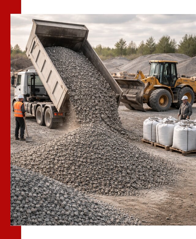 Бетонный щебень фракция 5–20 с доставкой в Новотроицке