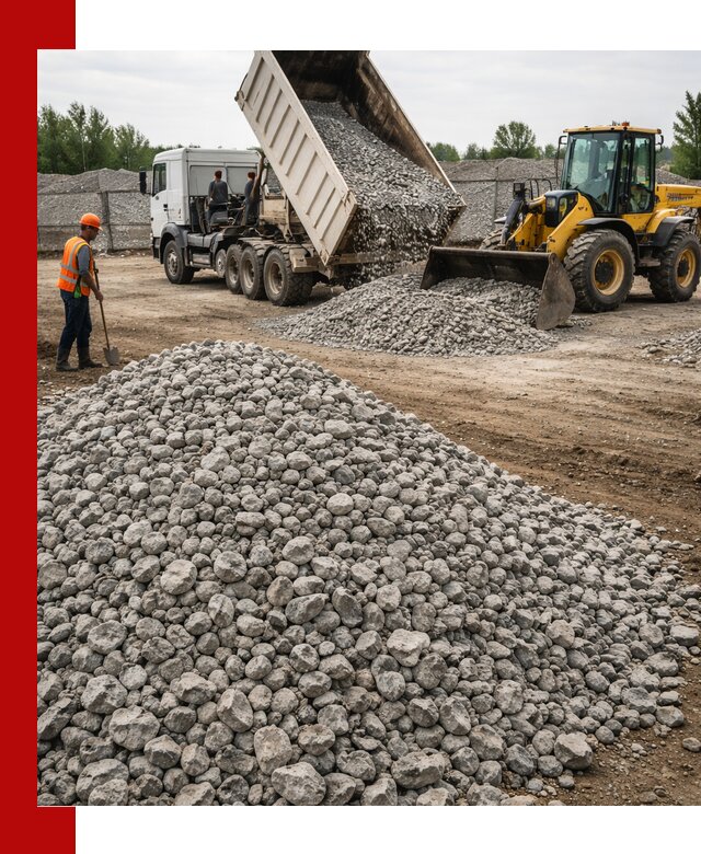 Доставка бетонного щебня фракции 40-70 в Новотроицке