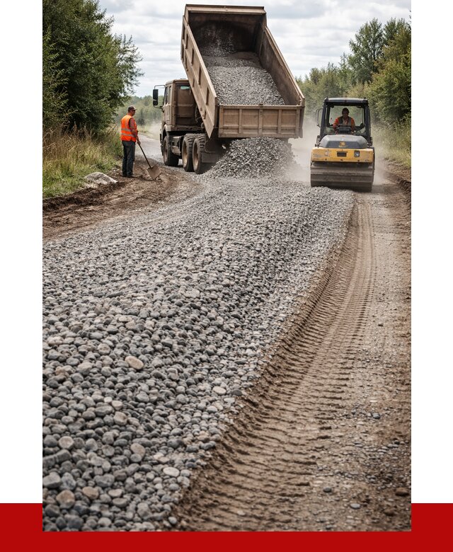 Щебень для отсыпки дороги в Новотроицке от 2826 р. ПРОНЕРУДНвт