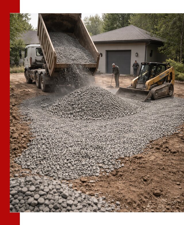 Щебень для парковки в Новотроицке: доставка и укладка качественного материала