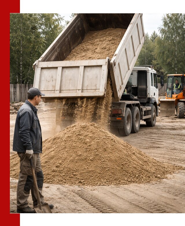 Доставка и продажа песка с разгрузкой в Новотроицке