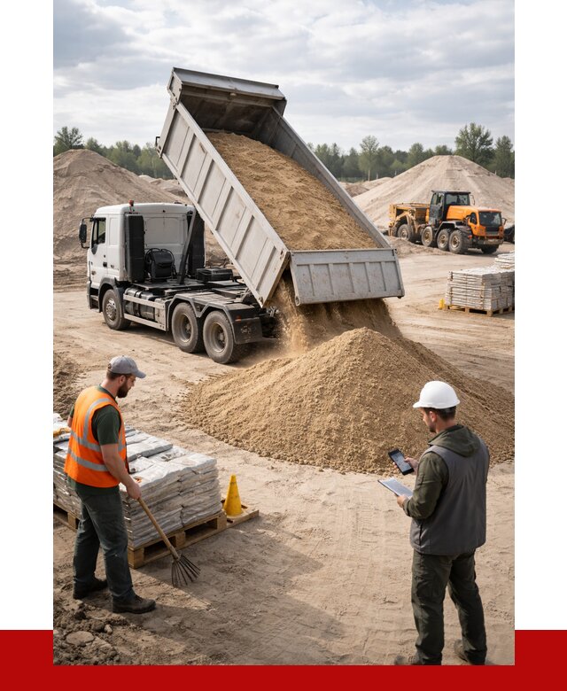 Карьерный песок с доставкой в Новотроицке от 3768 р. ПРОНЕРУДНвт