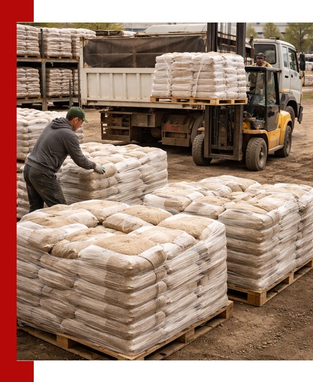 Карьерный песок в мешках с доставкой в Новотроицке