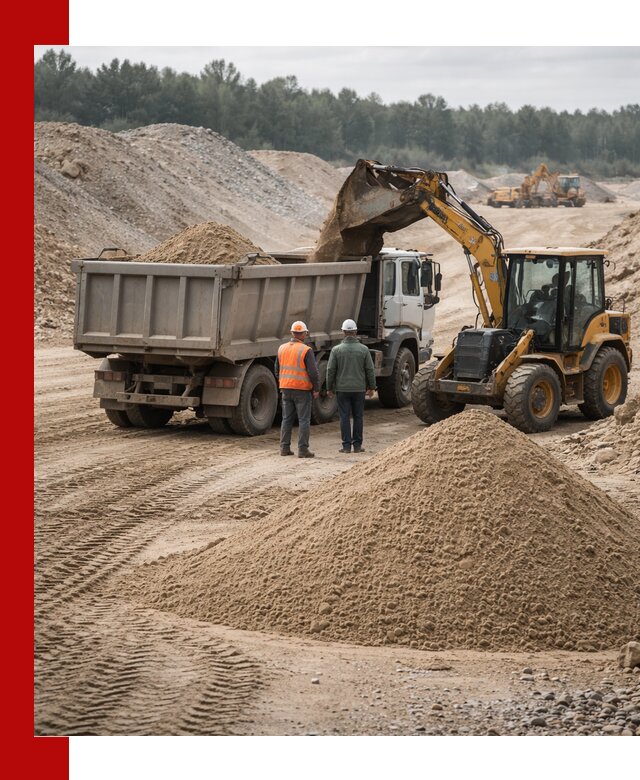 Карьерный среднезернистый песок с доставкой в Новотроицке