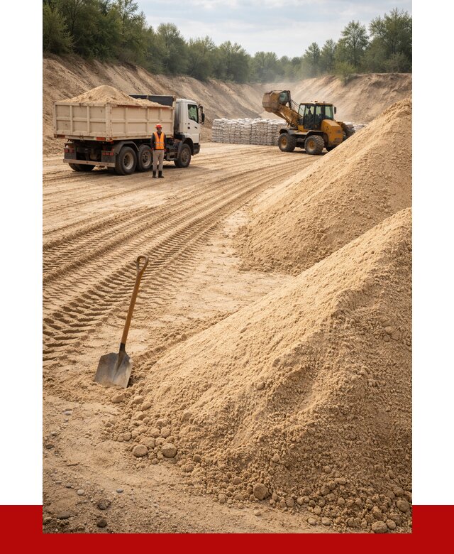 Карьерный песок мелкозернистый в Новотроицке от 9421 р. | ПРОНЕРУДНвт