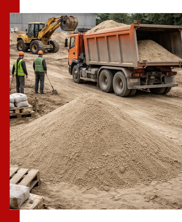 Доставка и продажа мытого речного песка в Новотроицке