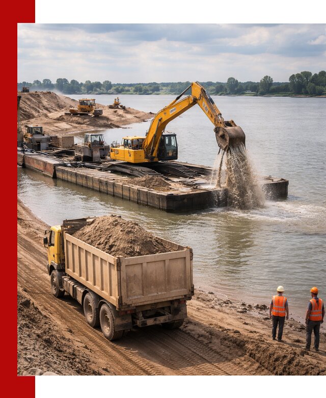 Намывной песок с доставкой в Новотроицке оптом и в розницу