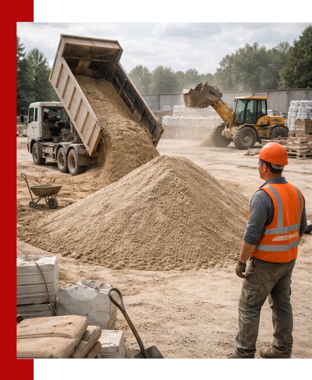 Доставка строительного песка с самосвалом в Новотроицке