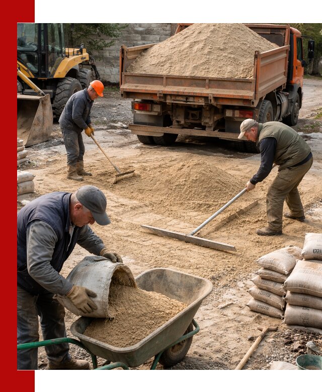 Поставка песка для стяжки в Новотроицке с быстрой доставкой