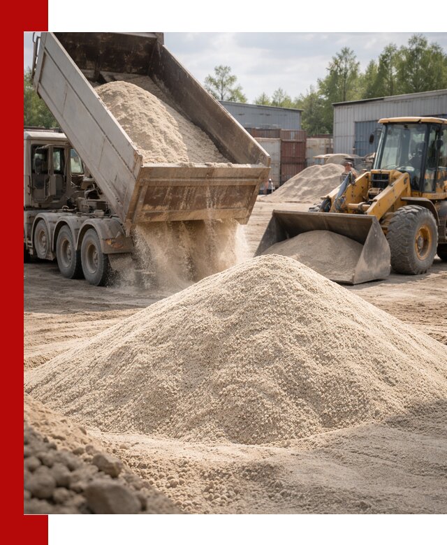 Кварцевый песок с доставкой в Новотроицке для строительных работ