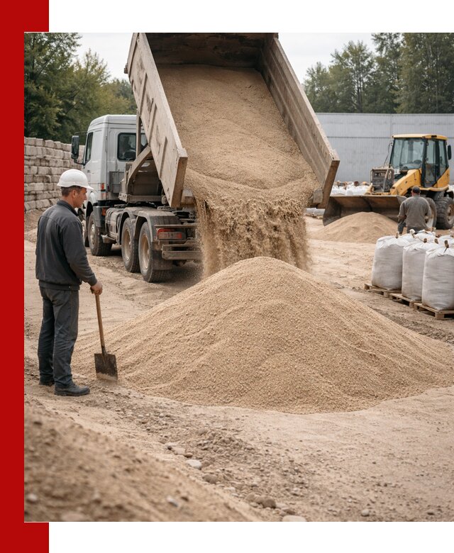 Кварцевый песок фракция 0–3 мм с доставкой в Новотроицке