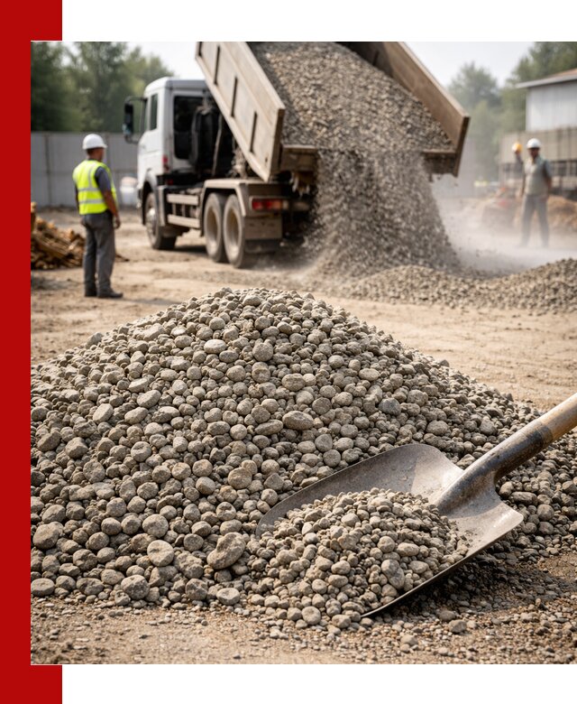 Доставка гравия фракции 20-40 в Новотроицке с самосвалами