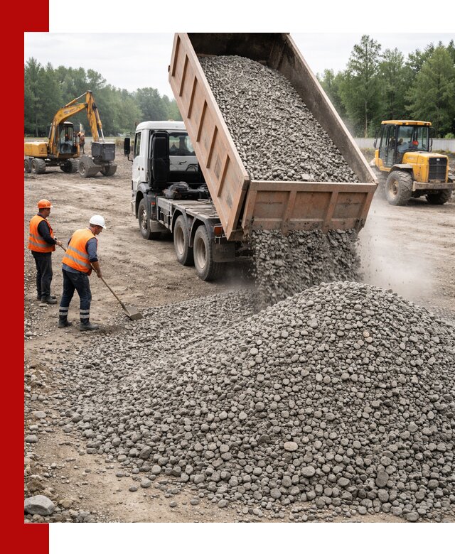 Доставка гравия фракции 40-70 в Новотроицке оптом и в розницу