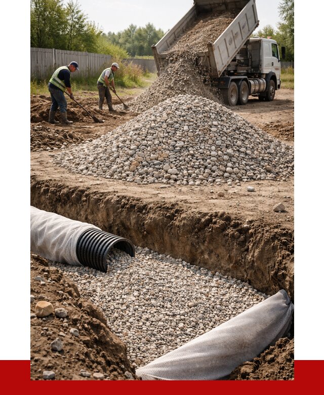 Гравий для дренажа в Новотроицке от 2303 р., доставка ПРОНЕРУДНвт