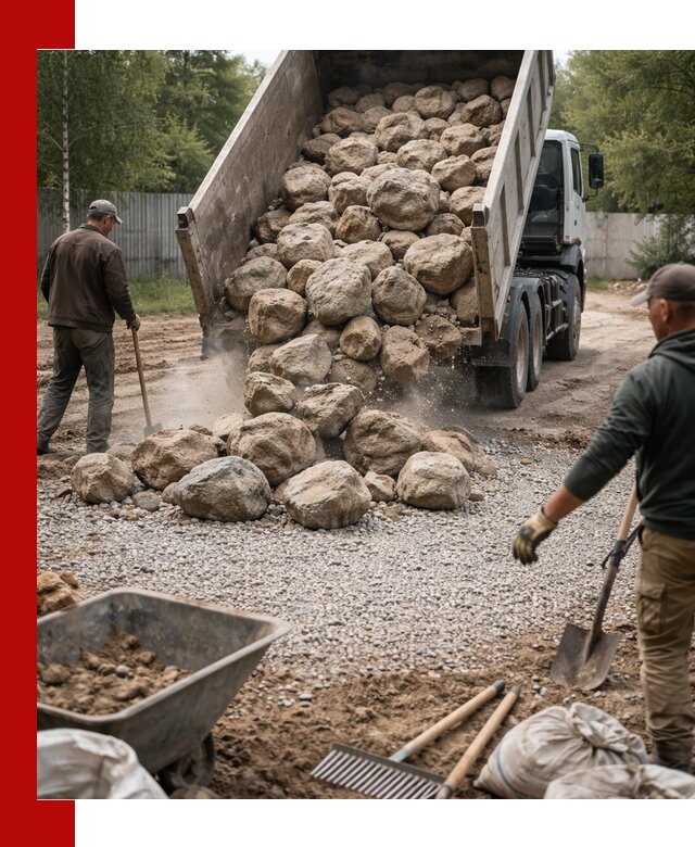 Доставка и укладка булыжника в Новотроицке