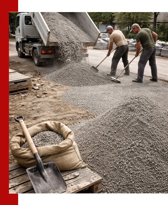 Отсев для тротуарной плитки в Новотроицке — доставка и укладка