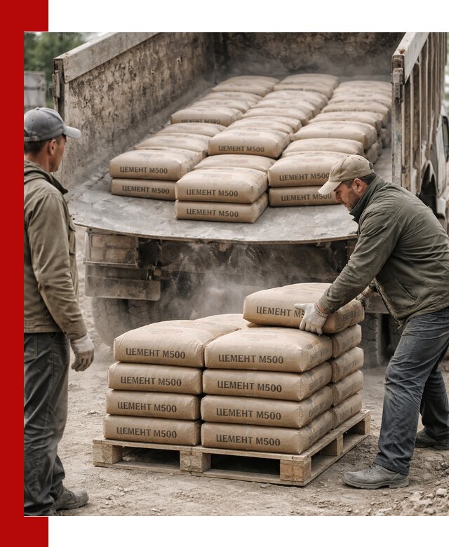 Цемент М500 с доставкой самосвалом в Новотроицке