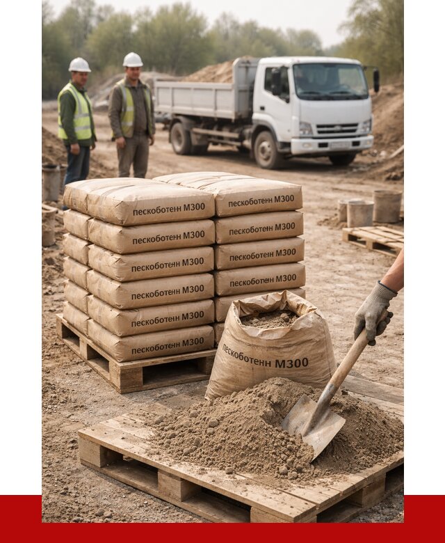 Пескобетон М300 в Новотроицке с доставкой от 4868 р. за куб | ПРОНЕРУДНвт