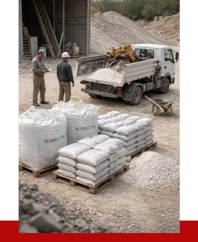 Известь строительная в Новотроицке с доставкой от 4397 р. | ПРОНЕРУДНвт