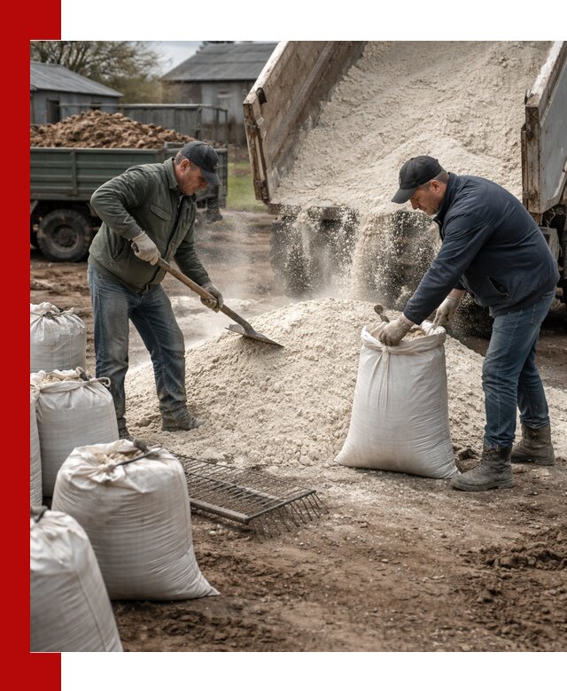 Доставка извести пушонки в Новотроицке оптом и мелким оптом