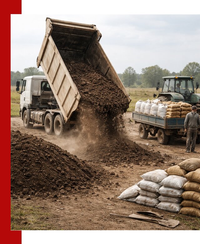 Доставка грунта и удобрений оптом в Новотроицке для сельхоз и строительства