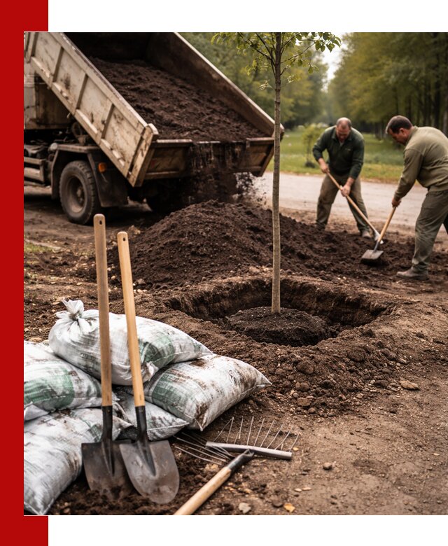 Грунт для посадки деревьев в Новотроицке — доставка и подготовка почвы