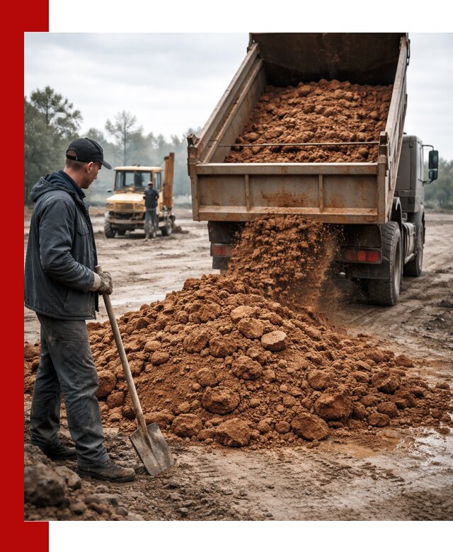 Глина для засыпки в Новотроицке с доставкой самосвалами
