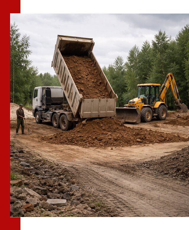 Доставка суглинка самосвалами в Новотроицке подсыпка и планировка