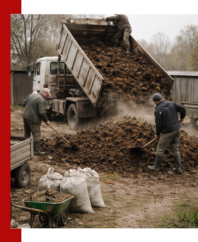 Доставка коровьего навоза самосвалом в Новотроицке