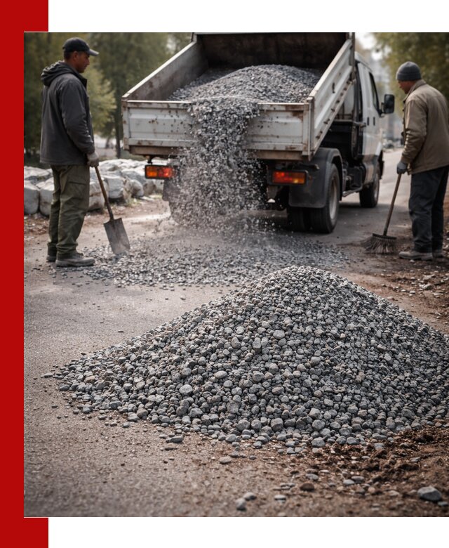 Гранитная крошка для посыпки дорог и тротуаров в Новотроицке