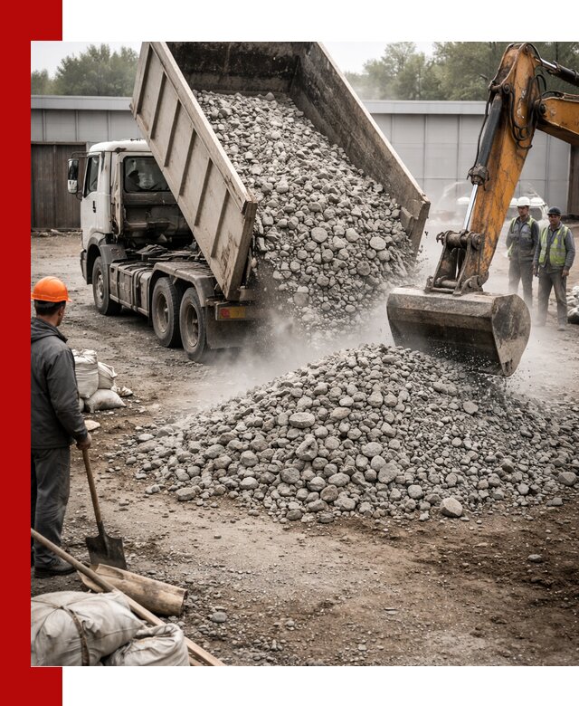 Доставка дробленого бетона в Новотроицке оптом и в розницу