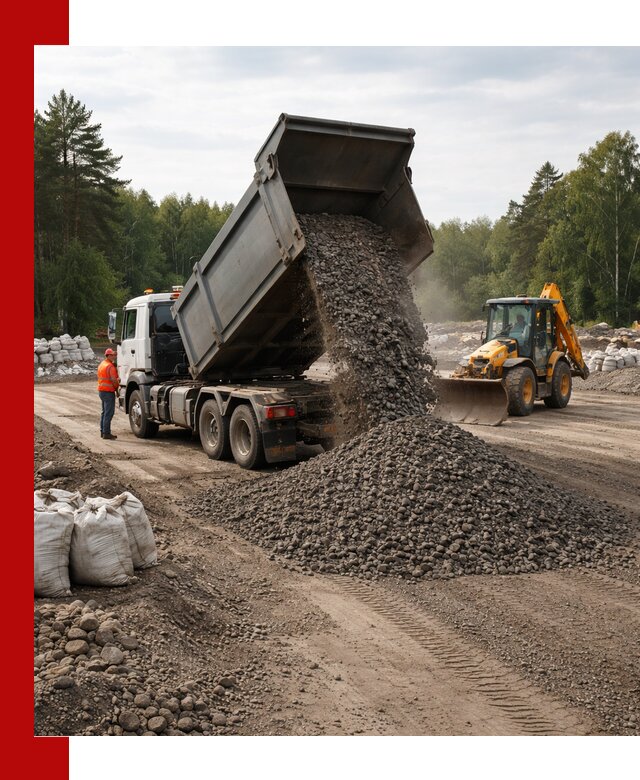 Доставка дробленого асфальта в Новотроицке для дорожных работ