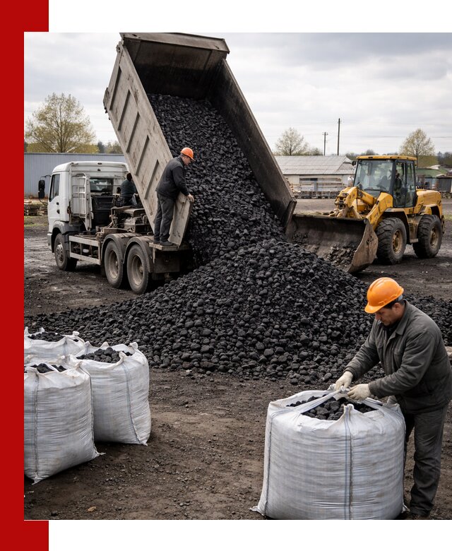 Доставка каменного угля в Новотроицке оптом и в розницу