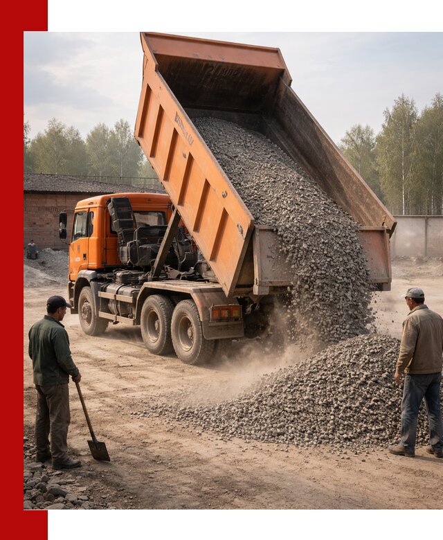 Доставка самосвалом 20 м3 в Новотроицке быстро и надежно